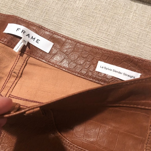 NWOT Frame Le Sylvie Leather pants sz 27 - Picture 8 of 12
